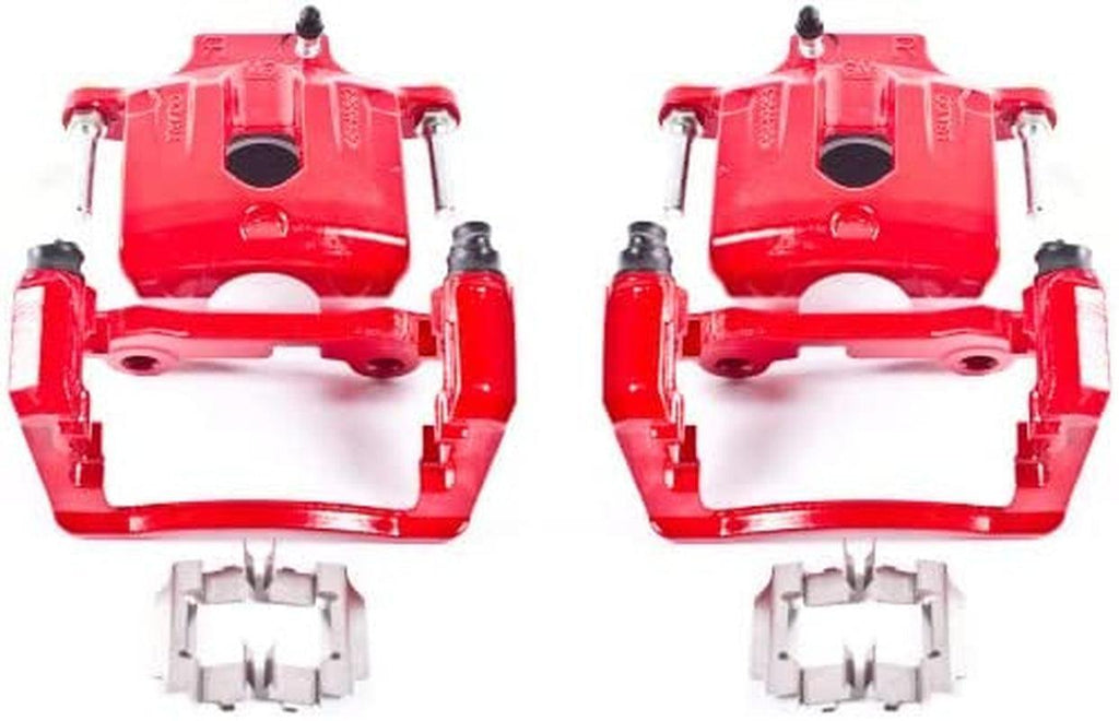 Rear S4804 Pair of High-Temp Red Powder Coated Calipers