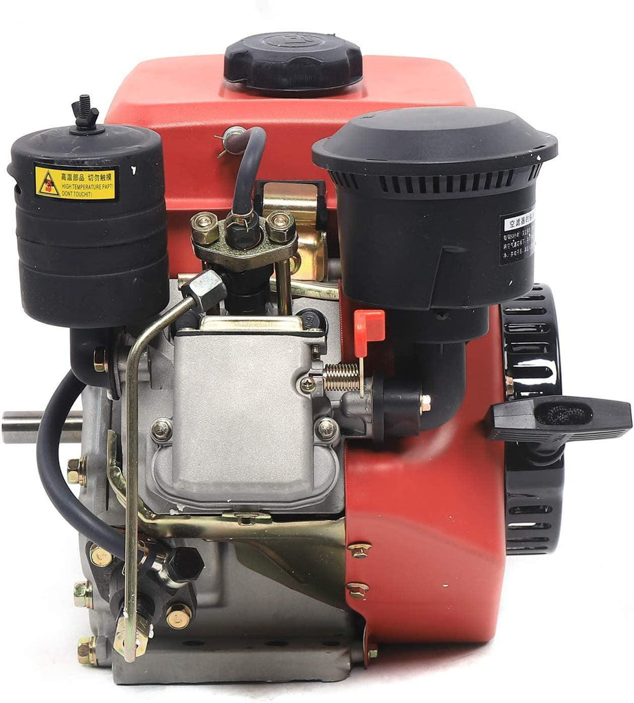 Diesel Engine, 4 Stroke 196CC Engine Air Cooling Single Cylinder Motor Recoil Hand Start 53Mm Shaft Length 3000RPM 2.2KW, 3L Air Cooling Vortex Oil System