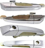 Front and Rear Exterior Door Handle Set of 4 Compatible with 2006-2012 Kia Sedona and 2007-2008 Hyundai Entourage Chrome Driver and Passenger Side