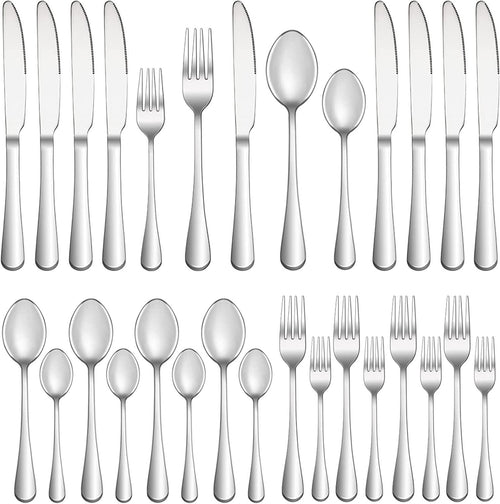 20 Piece Silverware Set Service for 4,Premium Stainless Steel Flatware,Mirror Polished Cutlery Utensil Set,Durable Home Kitchen Eating Tableware Set,Include Fork Knife Spoon Set,Dishwasher Safe