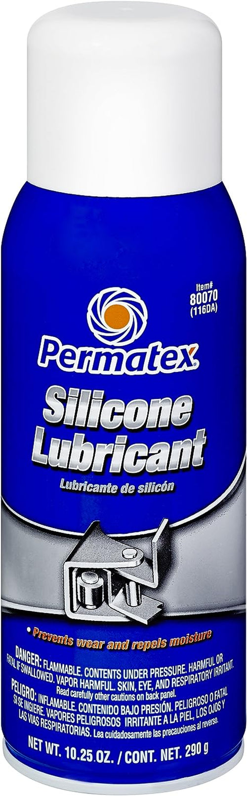 Permatex 80070-12PK Silicone Spray Lubricant, 10.25 Oz. Net Aerosol Can (Pack of 12)