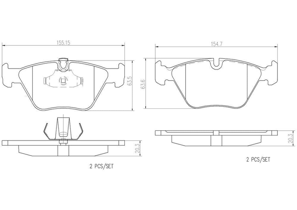 Brembo Front Disc Brake Pad Set for 525I, 528I (P06065N)