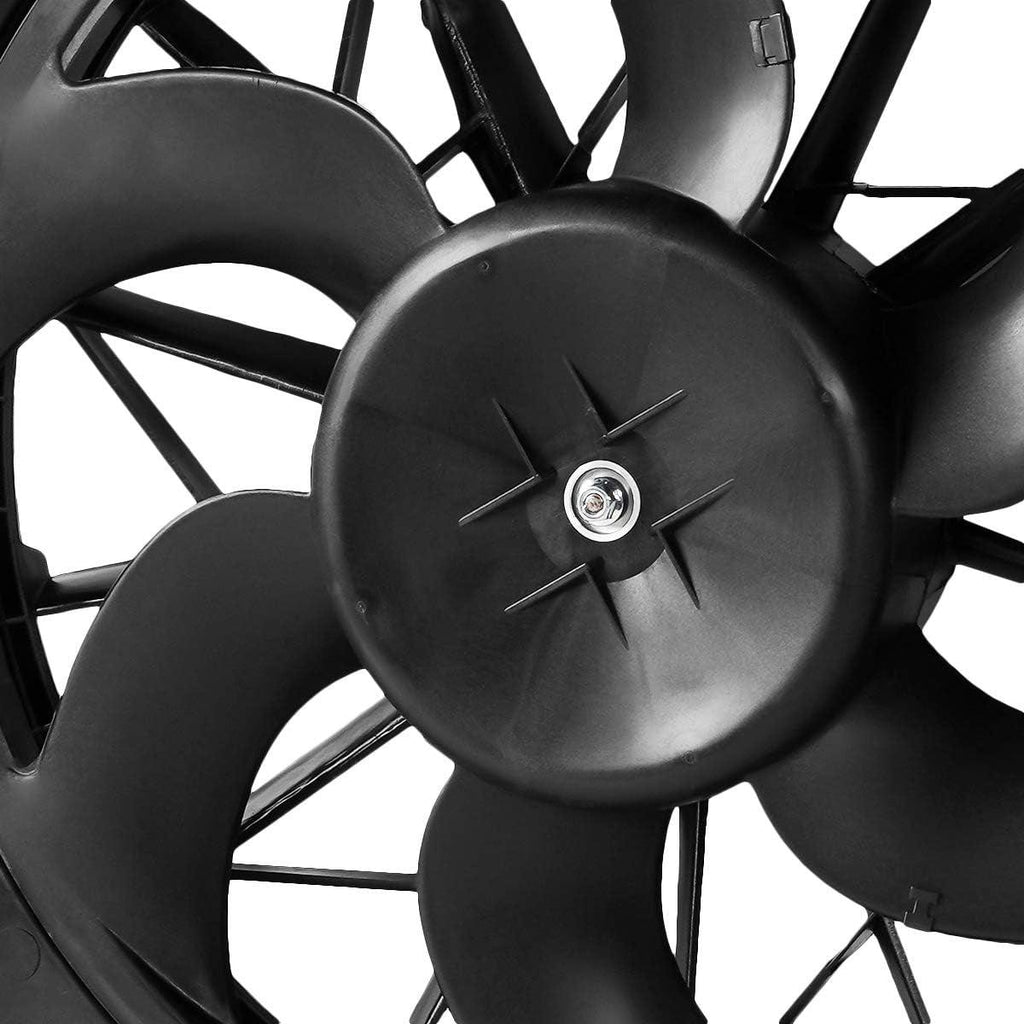 OEM-RF-0039 Factory Style Radiator Cooling Fan Assembly Cooling Efficiency Improved Direct Replacement [Compatible with Jeep Liberty 2002-2007 3.7L Engines] , Black