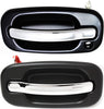 Front, Driver and Passenger Side Exterior Door Handle Set Compatible with 2000-2006 Chevrolet Tahoe, Suburban 1500, 2500, Fits 2002-2006 Chevrolet Avalanche 1500, Avalanche 2500