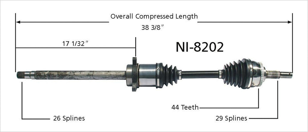 NI-8202 CV Axle Shaft