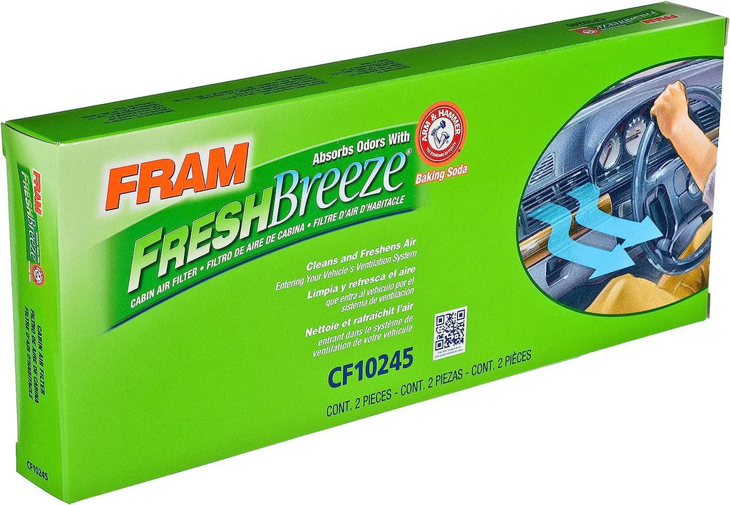 Fresh Breeze Cabin Air Filter Replacement for Car Passenger Compartment W/Arm and Hammer Baking Soda, Easy Install, CF10245 for Select Hyundai Vehicles