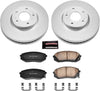 CRK6087 Coated Brake Rotor & Ceramic Brake Pads- Front