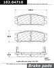 Centric Rear Disc Brake Pad for Legacy, Impreza (102.04710)