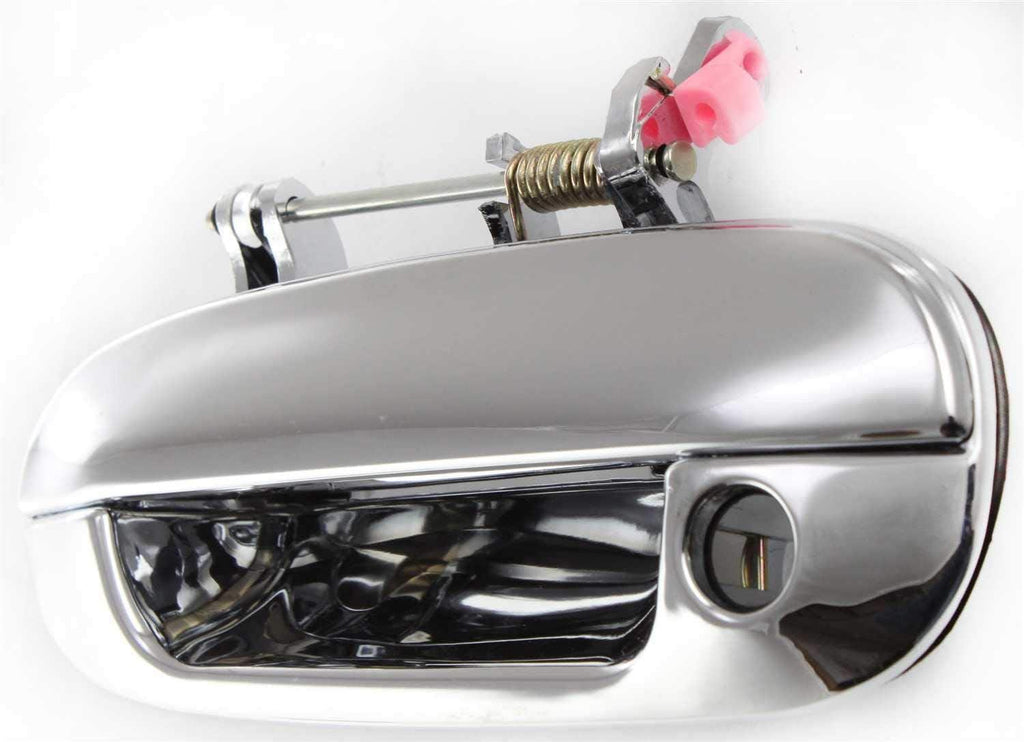 Front and Rear Exterior Door Handle Compatible with 2002-2009 GMC Envoy Set of 4 All Chrome Passenger and Driver Side