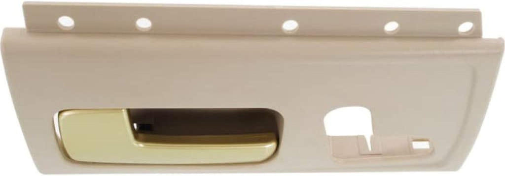 for Lincoln Town Car Interior Door Handle Front, Driver Side Beige Bezel with Chrome/Gold Lever (2003-2011) | Trim:All Submodels