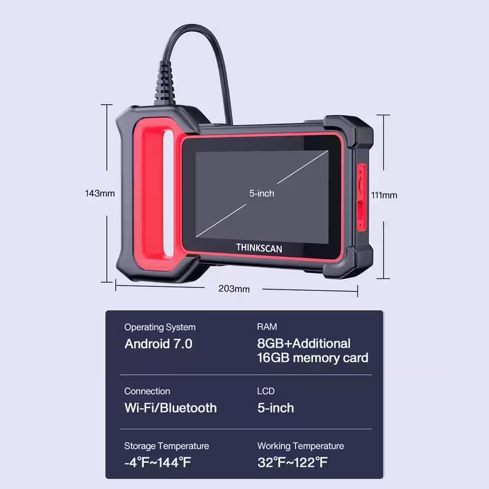 5 In. OBD2 Scanner Tablet Car Code Reader Vehicle Diagnostic Tester Tool THINKSCAN plus S7