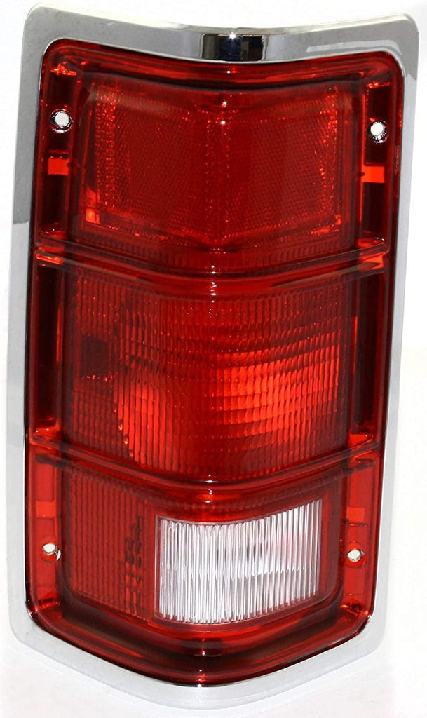 Tail Light for DODGE DAKOTA 87-96 LH Lens and Housing W/Chrme Outer Trim