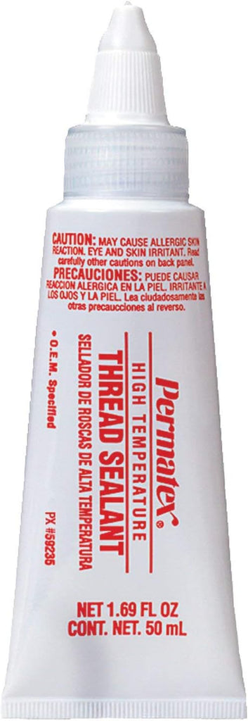 Permatex 59235 High Temperature Thread Sealant, 50 Ml Tube , White