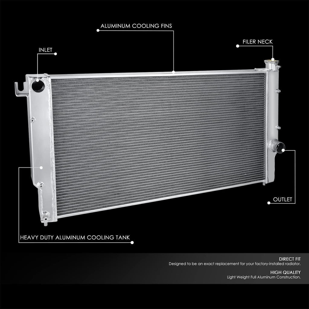 RA-DRDIES94-4 4Row Full Aluminum Performance Radiator Compatible with 94-02 Ram 2500 3500 5.9L Turbo Diesel