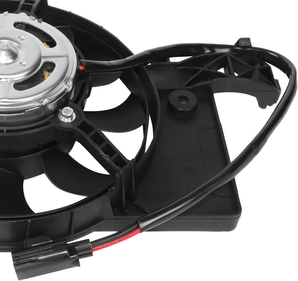 Right Side A/C Condenser Fan Assembly Compatible with 15-18 Focus 1.0L Ecoboost, OEM-RF-0465