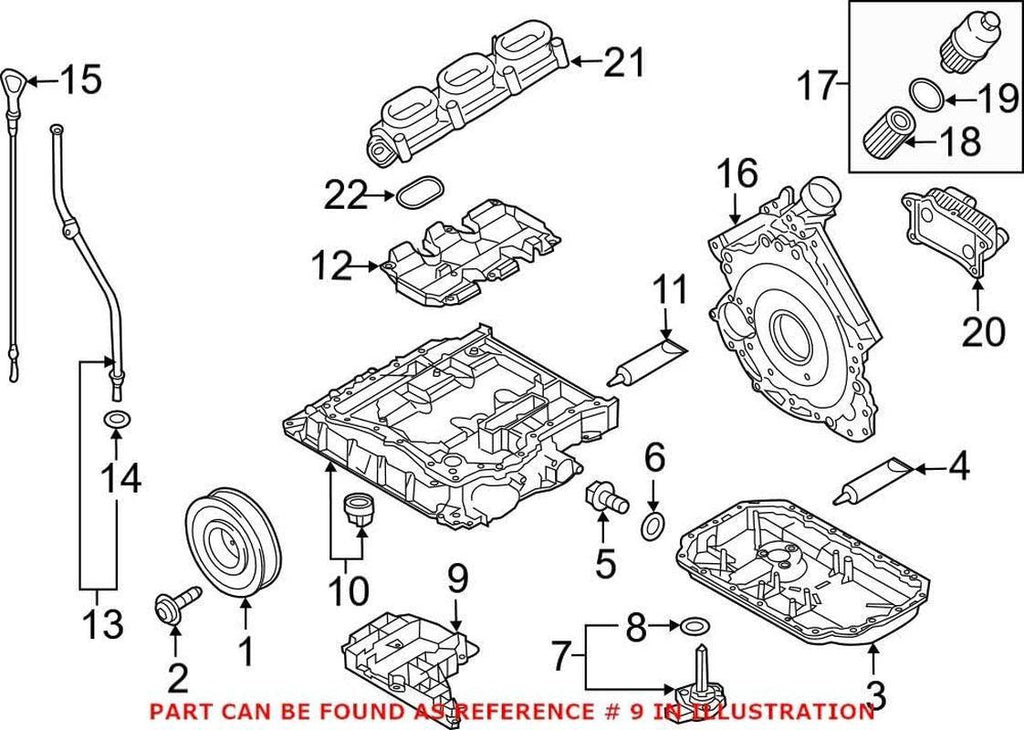 Genuine OEM Engine Oil Sump Windage Tray for Audi 06E103138M