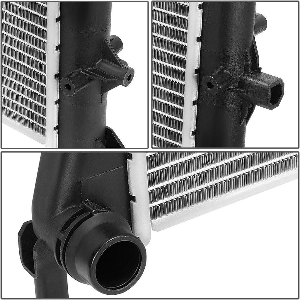 OEM-RA-2995 2-Row OE Style Bolt-On Aluminum Core Radiator Compatible with 06-10 Bora / 05-10 Jetta / 06-09 Rabbit at MT, 25-9/16" W X 16-5/16" H X 7/8" D, 1-5/16" Inlet, 1-5/16" Outlet