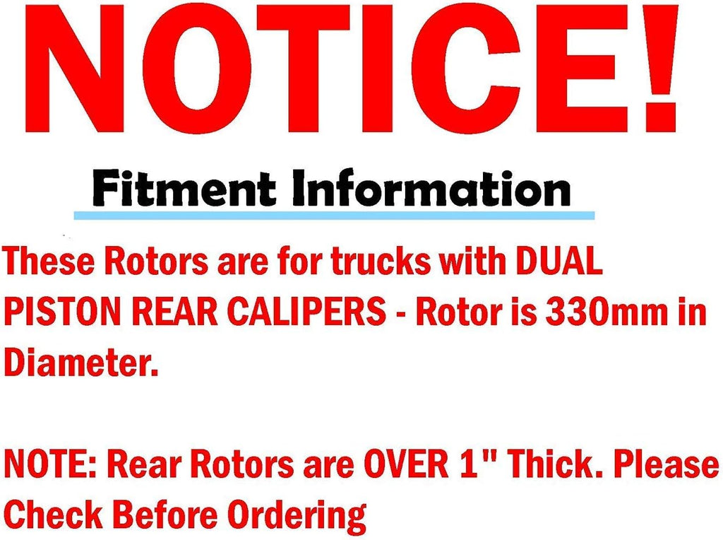 Detroit Axle - Brake Kit for Silverado Sierra Suburban Yukon XL Avalanche 1500 Tahoe Escalade ESV EXT Replacement Front Rear Brakes Rotor Ceramic Brake Pads : 12 Inch Front and 12.99 Inch Rear Rotors