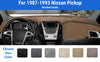 Dashboard Dash Mat Cover for 1987-1993 Nissan Pickup (Brushed Suede)
