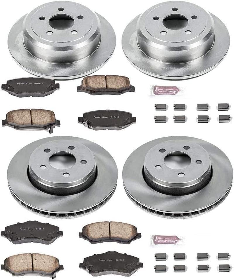KOE2832 Autospecialty Front and Rear Replacement Brake Kit-Oe Brake Rotors & Ceramic Brake Pads