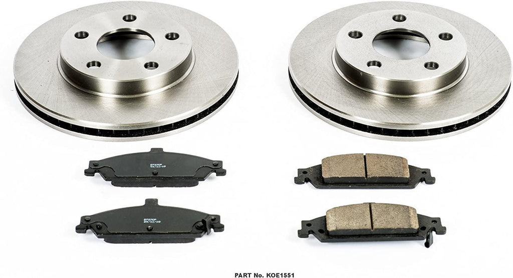 KOE1551 Autospecialty Front Replacement Brake Kit-Oe Brake Rotors & Ceramic Brake Pads