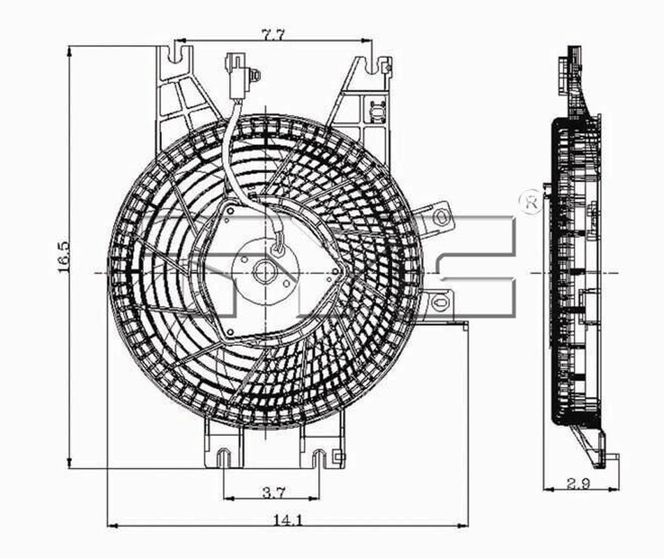 TYC A/C Condenser Fan Assembly for 01-07 Sequoia 610790