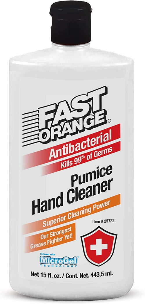 Fast Orange Permatex 25722 Antibacterial Pumice Hand Cleaner, 15 Oz