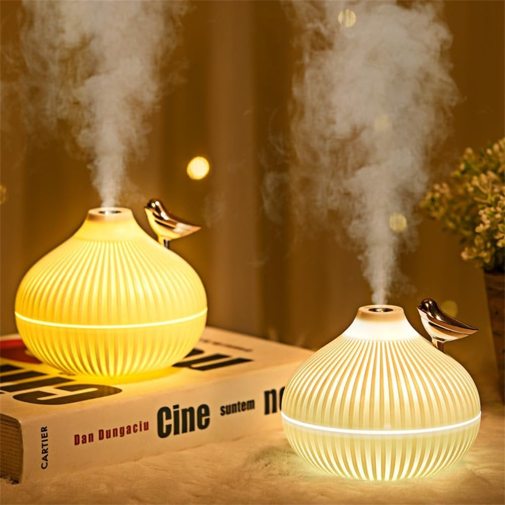 Essential Oil Diffuser - Oil Diffuser Humidifier 300ML, Ultrasonic Air Aroma Diffusers, Scent Mist Diffuser with 3 Light & 2 Mist Modes, Aromatherapy Diffuser Humidifier for Large Bedroom Home Office