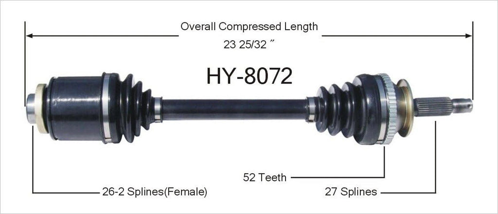 HY-8072 CV Axle Shaft