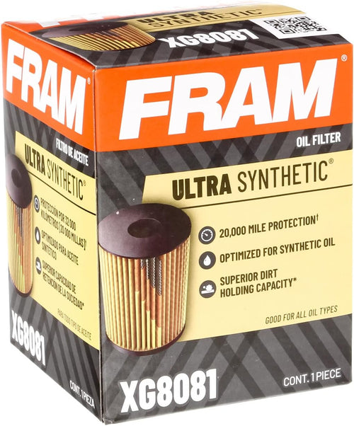 Ultra Synthetic Automotive Replacement Oil Filter, Designed for Synthetic Oil Changes Lasting up to 20K Miles, XG8081 with Suregrip (Pack of 1)