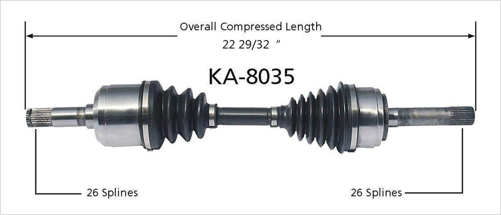 KA-8035 CV Axle Shaft