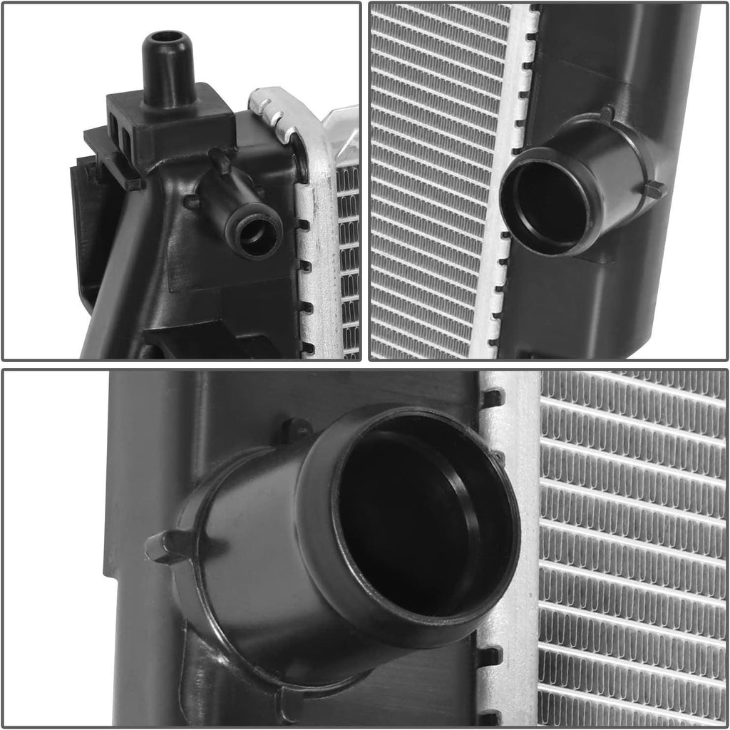 OEM-RA-13591 1-Row Aluminum Core Radiator Compatible with 19-20 UX250H / 16-20 Prius,26-1/2" W X 17-3/4" H X 5/8" D,1-3/8" Inlet / 1-3/8" Outlet