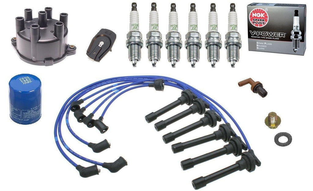 Tune-Up Kit Cap Rotor NGK Wires-Spark Plug PCV for 94-97 Honda Accord V6 2.7L