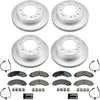 Front and Rear CRK8732 Geomet Coated Brake Rotor and Pad Kit