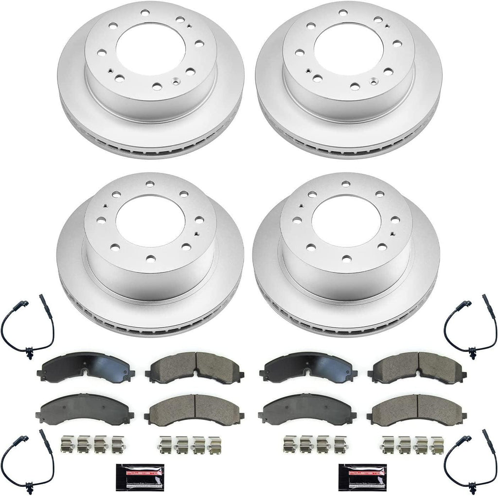 Front and Rear CRK8732 Geomet Coated Brake Rotor and Pad Kit