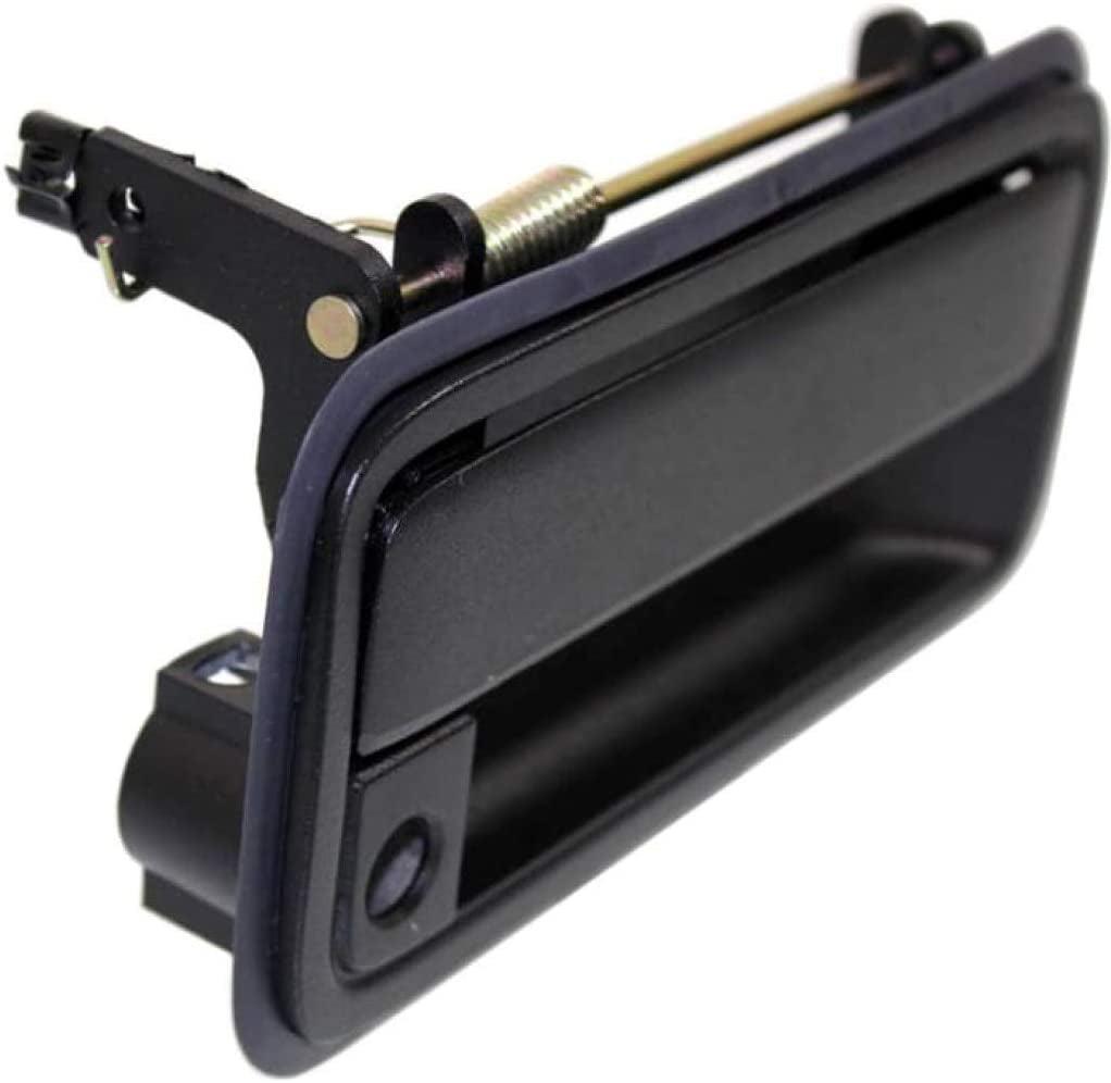 for Chevy C2500 Suburban Exterior Door Handle Rear - Back Door Textured Black 1992-1994 | with Key Hole | Trim: Base/Silverado | GM1915121 | 15991778