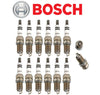 OEM Spark Plug Double Platinum Bosch for Mercedes 112 V6 C CLK E ML SLK (12Pc)