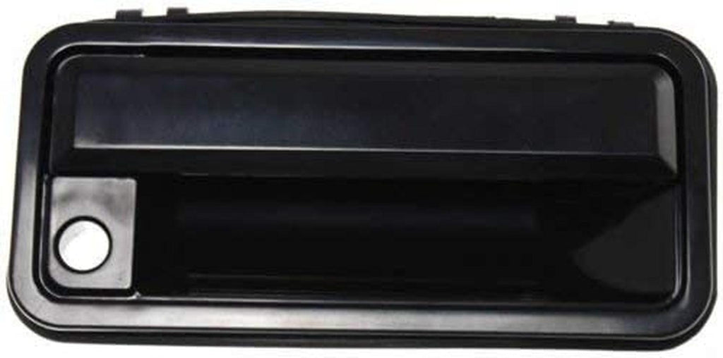 Door Handle Compatible with Chevy C/K Full Size P/U 88-00 Front RH and LH outside Smooth Black Metal W/Keyhole