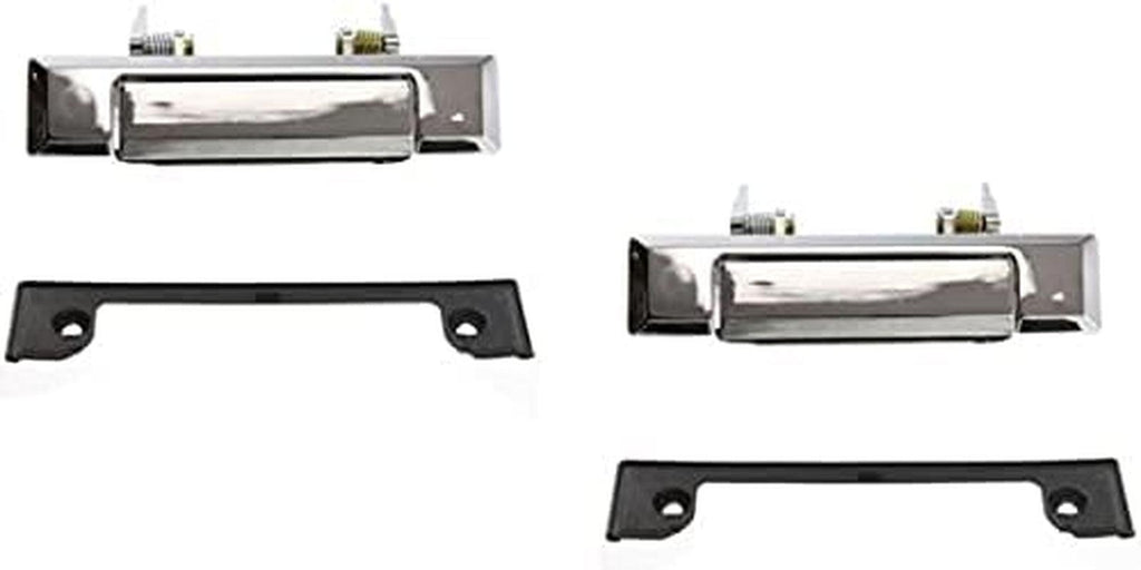 Aftermarket Front Exterior Door Handle Compatible with 1984-1988 Toyota Pickup and 1984-1989 Toyota 4Runner, Set of 2, Driver and Passenger Side, Chrome