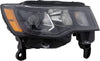 Evan Fischer Headlight Compatible for 2017-2020 Jeep Grand Cherokee Right Passenger Halogen with Bulb(S)