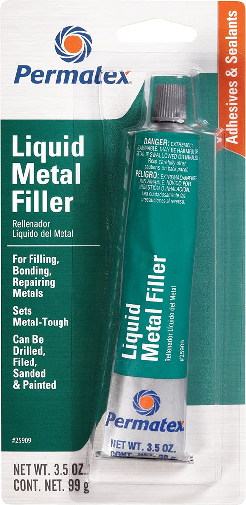 Permatex 25909 Liquid Metal Filler, 3.5 Oz.