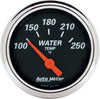1436 Designer Black Water Temperature Gauge, Water Temperature - 2 1/16"""
