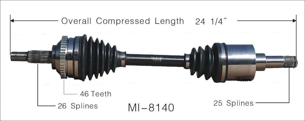 MI-8140 CV Axle Shaft