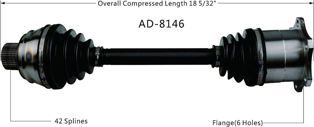 AD-8146 CV Axle, 1 Pack