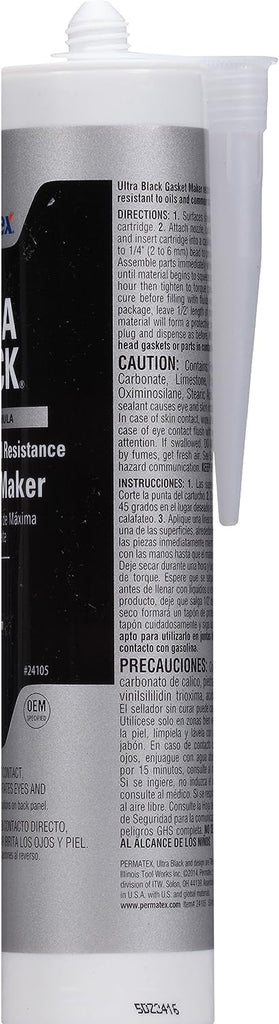 Permatex 24105-12PK Ultra Black Maximum Oil Resistance RTV Silicone Gasket Maker, 13 Oz. (Pack of 12)