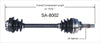 SA-8002 CV Axle Shaft