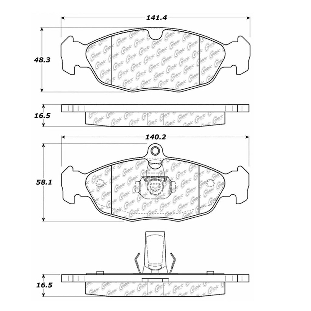 Centric Rear Disc Brake Pad for Jaguar (102.06881)