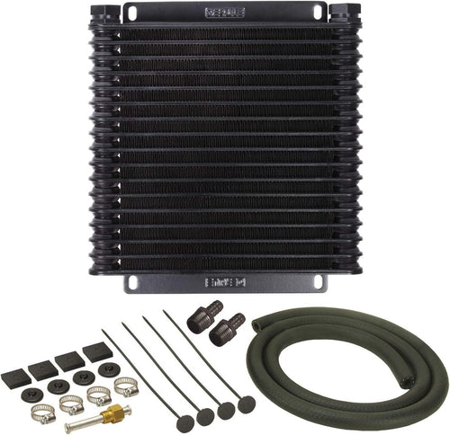 13614 Series 9000 Plate and Fin Transmission Oil Cooler,Black