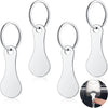 4 Pcs Portable Aluminum Alloy Key Ring Metal Shopping Trolley Tokens Unisex Gift Keyrings Decorations for Men Women Shopping Cart Grocery Shopping Trolleys