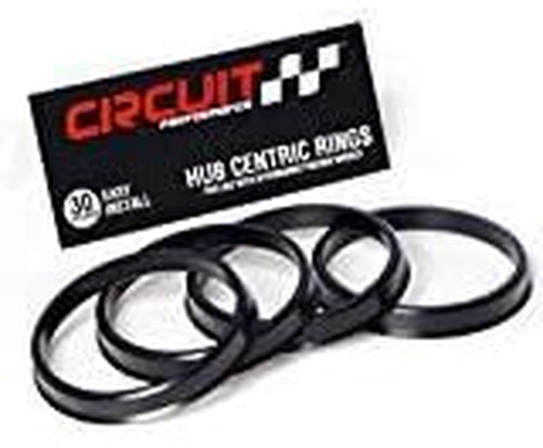 Circuit Performance 66.6Mm OD to 57.1Mm ID Black Plastic Polycarbonate Hub Centric Rings